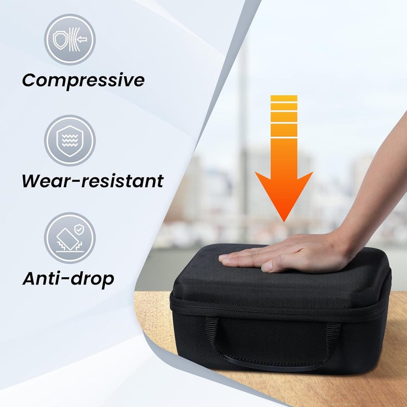 LabelCreate EVA Hard Case- Compatible with Phomemo 241BT Label Printer, Waterproof Storage Bag Fitting for Bluetooth Thermal Label Printer, Shockproof, Black (Only Case) - Image 4